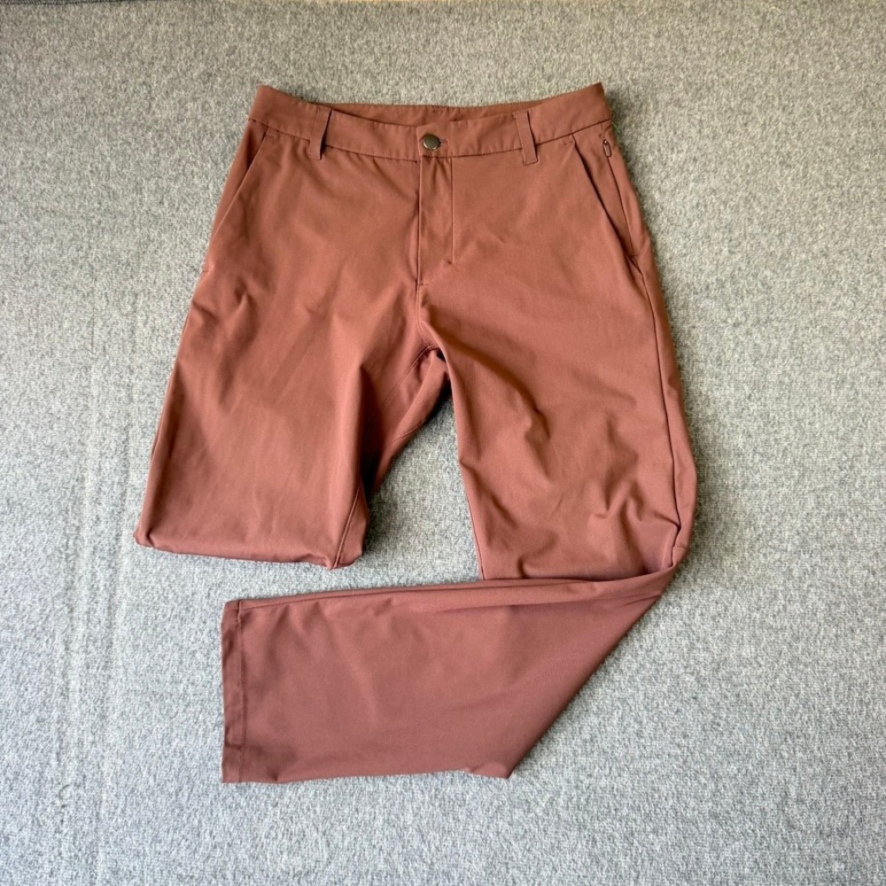 Lululemon Mens Commission Slim Fit Pant 30 Terracotta Clay ABC Chino‎ Recycled